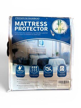 HYLEORY Full Size Waterproof Mattress Pad Protector, Up to 21" Deep Pocket P1